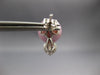 .37CT DIAMOND & AAA PINK SAPPHIRE & PINK SOUTH SEA PEARL 14K WHITE GOLD EARRINGS
