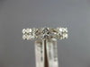 1.63CT DIAMOND 18K WHITE GOLD ROUND FILIGREE FLORAL DOUBLE BAND ANNIVERSARY RING