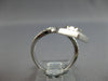 LARGE .83CT DIAMOND 14KT WHITE GOLD ROUND CLUSTER INVISIBLE HEART SHAPE FUN RING