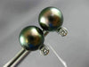 ESTATE .15CT DIAMOND & AAA TAHITIAN PEARL 14K WHITE GOLD 3D ETOILE STUD EARRINGS