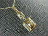 ESTATE .45CT DIAMOND 14K 2 TONE GOLD 3D ROUND & BAGUETTE CLUSTER JOURNEY PENDANT