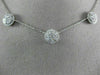 ESTATE 1.95CT DIAMOND 14KT WHITE GOLD FLOWER CLUSTER BY THE YARD NECKLACE #21596