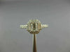 ESTATE 1.29CT DIAMOND 14K WHITE GOLD BAGUETTE & ROUND HALO ENGAGEMENT RING 26686