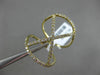 ESTATE LARGE .58CT ROUND DIAMOND 18KT YELLOW GOLD 3D OPEN X DESIGN FUN LOVE RING