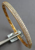 LARGE 1.91CT DIAMOND 18K ROSE GOLD 3 ROW PAVE SEMI ETERNITY CUFF BANGLE BRACELET