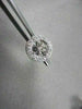 ANTIQUE .48CT 3D ROUND DIAMOND FILIGREE 14KT WHITE GOLD EARRINGS JACKET SETTINGS