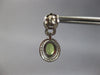 2.25CT DIAMOND & AAA PERIDOT 14KT WHITE GOLD OVAL & ROUND HALO HANGING EARRINGS