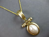ESTATE LARGE AAA MOTHER OF PEARL 14KT YELLOW GOLD OVAL ENHANCER FLOATING PENDANT