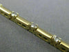 ESTATE LONG .80CT DIAMOND 14K YELLOW GOLD CLASSIC BOX LINK LINE BRACELET #18379