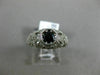 .76CT DIAMOND & AAA ROUND SAPPHIRE 14KT WHITE GOLD OPEN FILIGREE ENGAGEMENT RING