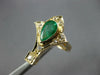 ANTIQUE LARGE 1.36CT DIAMOND & AAA EMERALD 18KT YELLOW GOLD ROSE CUT STAR RING