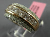 ESTATE LARGE 1.72CT WHITE & PINK DIAMOND 18K WHITE & ROSE GOLD ANNIVERSARY RING