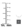 .76CT AAA AMETHYST 14KT WHITE GOLD 3D SQUARE PRINCESS SOLITAIRE FLOATING PENDANT