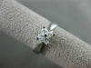 ESTATE WIDE .03CT DIAMOND 14K WHITE GOLD 3D FLORAL 4 STONE LUCIDA ENGAGMENT RING