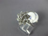 ESTATE WIDE 1.10CT DIAMOND 14KT WHITE GOLD 3D CLUSTER FLOWER LOVE RING