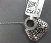 ESTATE .07CT DIAMOND 14K WHITE GOLD HANDCRAFTED MULTI FLOWER LADY PURSE PENDANT