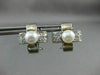 ANTIQUE DIAMOND & AAA SOUTH SEA PEARL 14KT WHITE GOLD CLIP ON EARRINGS #2666