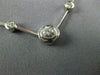 ESTATE 1.05CT DIAMOND 14KT WHITE GOLD 3D CLASSIC LINE BEZEL NECKLACE #21542