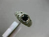 .76CT DIAMOND & AAA ROUND SAPPHIRE 14KT WHITE GOLD OPEN FILIGREE ENGAGEMENT RING