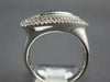 ESTATE LARGE .77CT DIAMOND 14KT WHITE GOLD CLASSIC MULTI OVAL SIDEWAY FUN RING