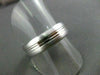 ESTATE WIDE 14KT WHITE GOLD SOLID MATTE & SHINY LOOK MENS WEDDING RING #1321