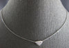 ESTATE .11CT DIAMOND 14KT WHITE GOLD 3D PAVE TRIANGULAR BY THE YARD FUN NECKLACE