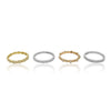 .61CT DIAMOND 18K TRI COLOR GOLD ROUND SEMI ETERNITY MULTI BAND ANNIVERSARY RING