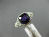 WIDE 1.45CT DIAMOND & AAA CUSHION CUT AMETHYST 14KT WHITE GOLD FILIGREE FUN RING