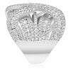 LARGE 3.92CT DIAMOND 18KT WHITE GOLD MULTI ROW INFINITY LOVE ANNNIVERSARY RING