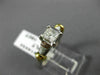 ESTATE .66CT PRINCESS DIAMOND PLATINUM & 18KT YELLOW GOLD ENGAGEMENT RING #14434