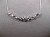 1.90CT DIAMOND & AAA BLUE TOPAZ 14KT WHITE GOLD 3D MULTI SHAPE FUN BAR NECKLACE