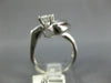LARGE .71CT DIAMOND 14KT WHITE GOLD 3D SOLITAIRE LOVE KNOT INFINITY FUN RING