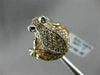 ESTATE LARGE 1.20CT DIAMOND & AAA RUBY 18KT ROSE GOLD 3D ETOILE HAPPY FROG RING