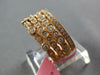 ESTATE WIDE .62CT DIAMOND 18KT ROSE GOLD 3D FILIGREE STACKABLE FUN RING