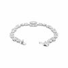 LARGE 4.89CT DIAMOND 18K WHITE GOLD MULTI SHAPE SQUARE INVISIBLE TENNIS BRACELET