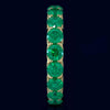4.25CT AAA EMERALD 14KT YELLOW GOLD CLASSIC SHARED PRONG ETERNITY LOVE FUN RING