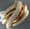 EXTRA LARGE 1.99CT DIAMOND 18KT ROSE GOLD 3D MULTI ROW CRISS CROSS SWIRL PENDANT