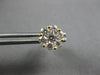 LARGE 1.55CT DIAMOND 18KT YELLOW GOLD 3D INVISIBLE CLUSTER FLOWER STUD EARRINGS