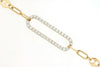 ESTATE .40CT DIAMOND 14KT YELLOW GOLD 3D ROUND OPEN OVAL MULTI LINK FUN BRACELET