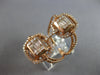 EXTRA LARGE 1.20CT DIAMOND 14KT ROSE GOLD ROUND & BAGUETTE SQUARE LOVE KNOT RING