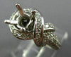 WIDE 1.03CT DIAMOND 14K WHITE GOLD 3D HALO PAVE SEMI MOUNT ENGAGEMENT RING #3058