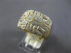 ESTATE WIDE .18CT DIAMOND 14KT YELLOW GOLD CLASSIC GREEK DESIGN ANNIVERSARY RING