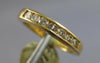 WIDE .52CT DIAMOND 14KT YELLOW GOLD ROUND SEVEN STONE CHANNEL ANNIVERSARY RING