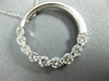 ESTATE 1.32CT DIAMOND 14KT WHITE GOLD 3D CIRCLE OF LIFE JOURNEY PENDANT #2052