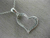 ESTATE .24CT DIAMOND 18KT WHITE GOLD 3D CLASSIC OPEN HEART LOVE FLOATING PENDANT