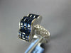 5.02CT DIAMOND &AAA SAPPHIRE 18K WHITE GOLD ROUND &PRINCESS INVISIBLE CROWN RING