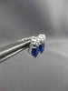 ESTATE 4.23CT DIAMOND & AAA OVAL SAPPHIRE 14KT WHITE GOLD STUD EARRINGS #24449