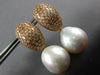LARGE 2.2CT DIAMOND & AAA SOUTH SEA PEARL 18K ROSE GOLD CLUSTER HANGING EARRINGS