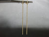 ESTATE LARGE & LONG .45CT DIAMOND 18KT YELLOW GOLD CLASSIC BAR HANGING EARRINGS