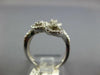 ESTATE LARGE 1.25CT DIAMOND 14KT WHITE GOLD 3D DOUBLE INFINITY CLASSIC LOVE RING